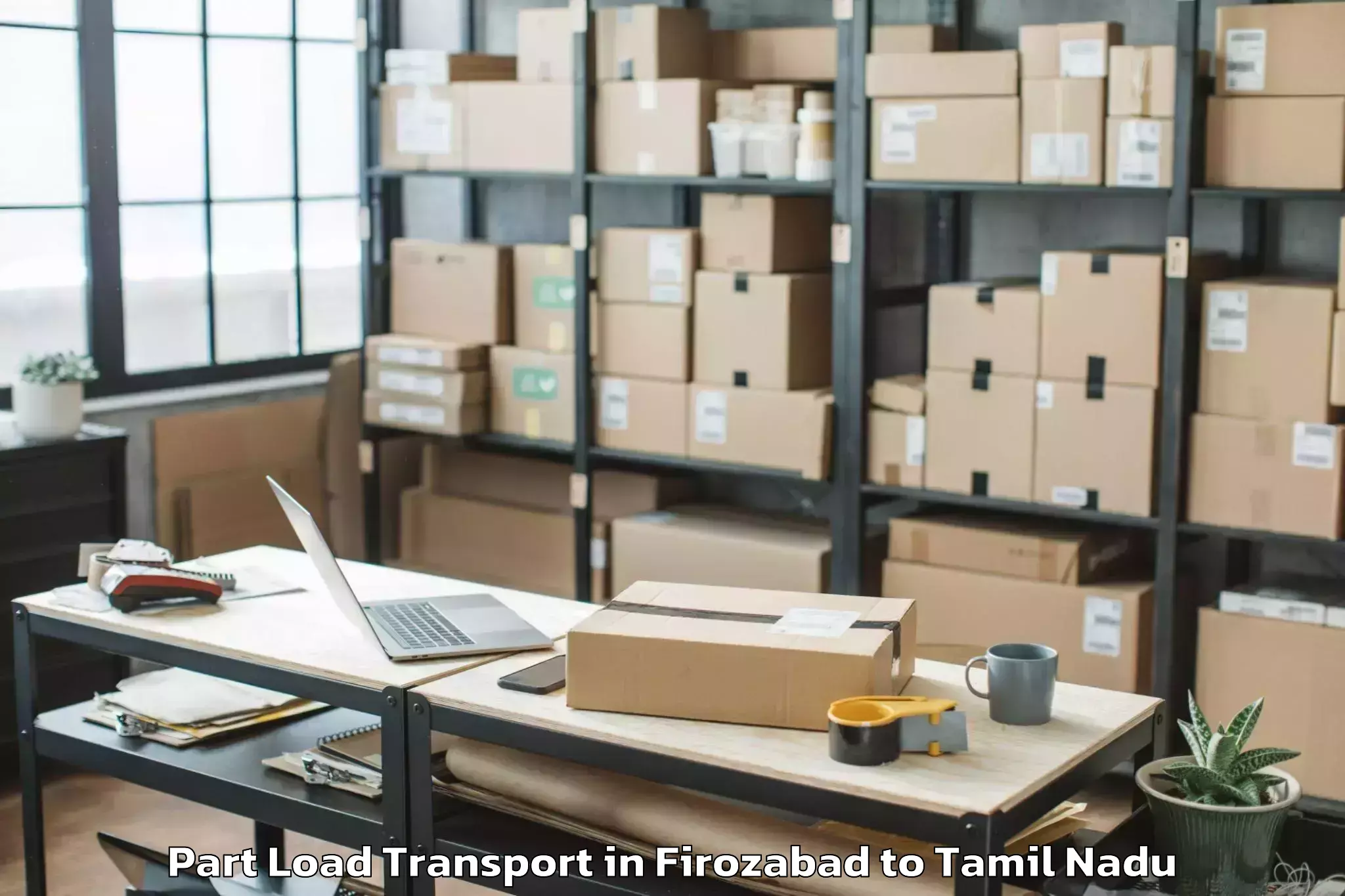 Firozabad to Vadamadurai Part Load Transport Booking